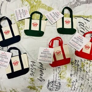 Trader Joe's Canvas Micro Tote with Bag Inside
